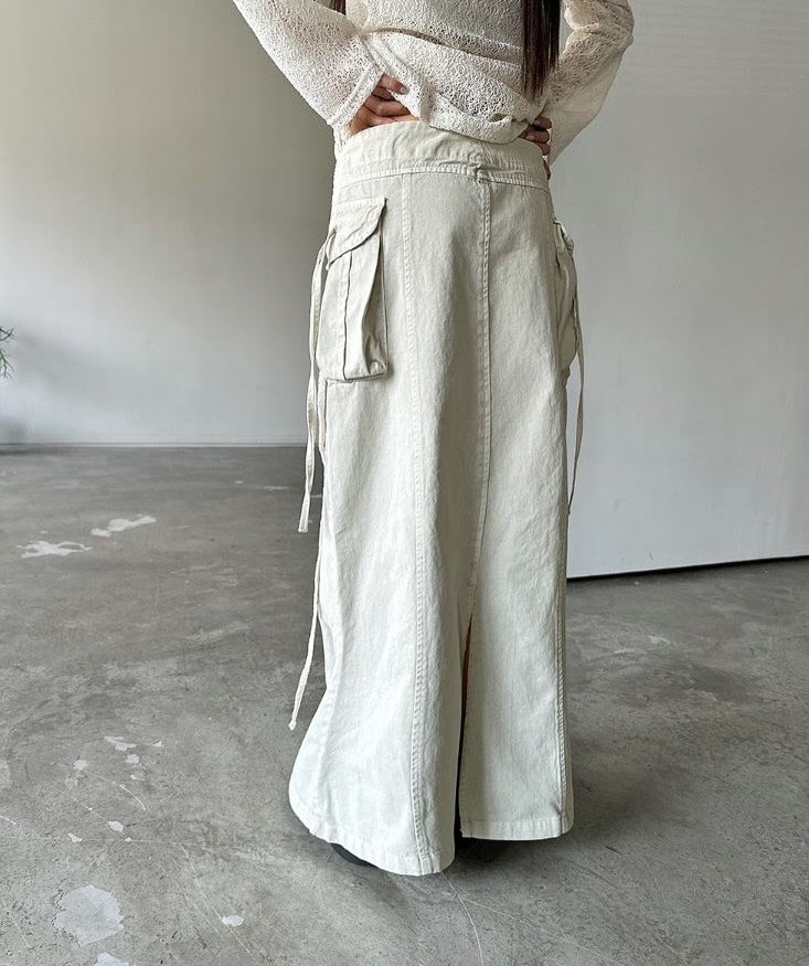 rope pigment strap skirt