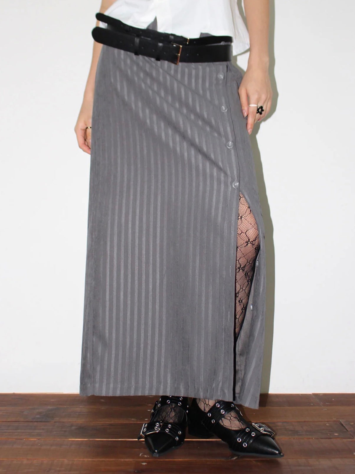 stel button skirt