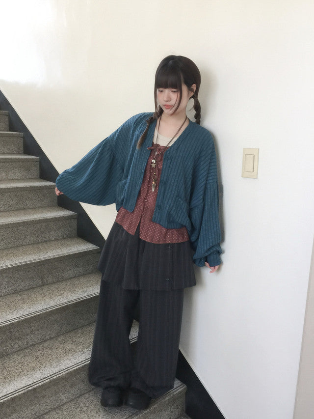 puff sleeves cardigan