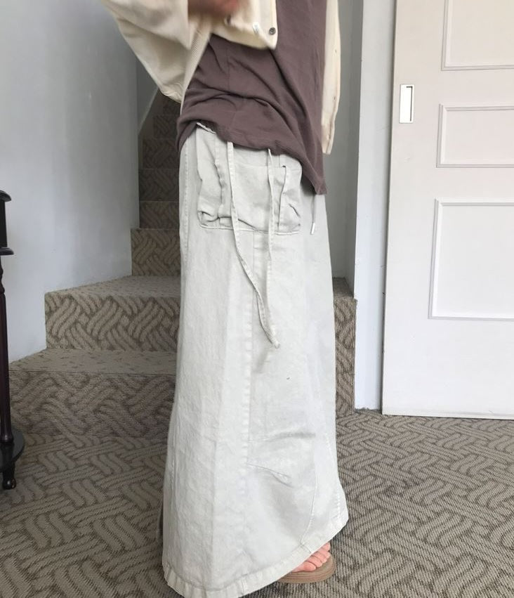 rope pigment strap skirt