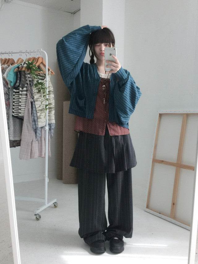 puff sleeves cardigan