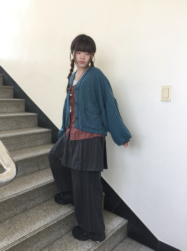 puff sleeves cardigan