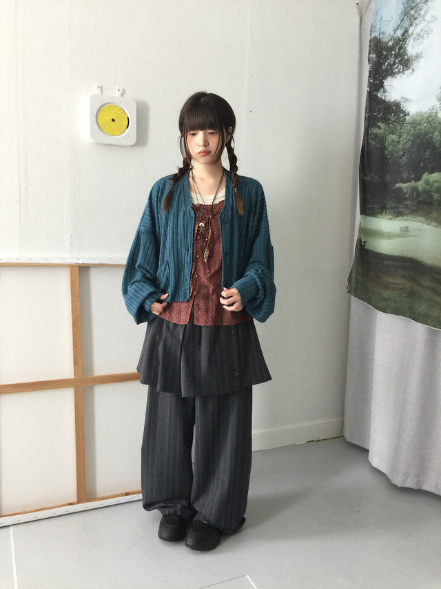 puff sleeves cardigan