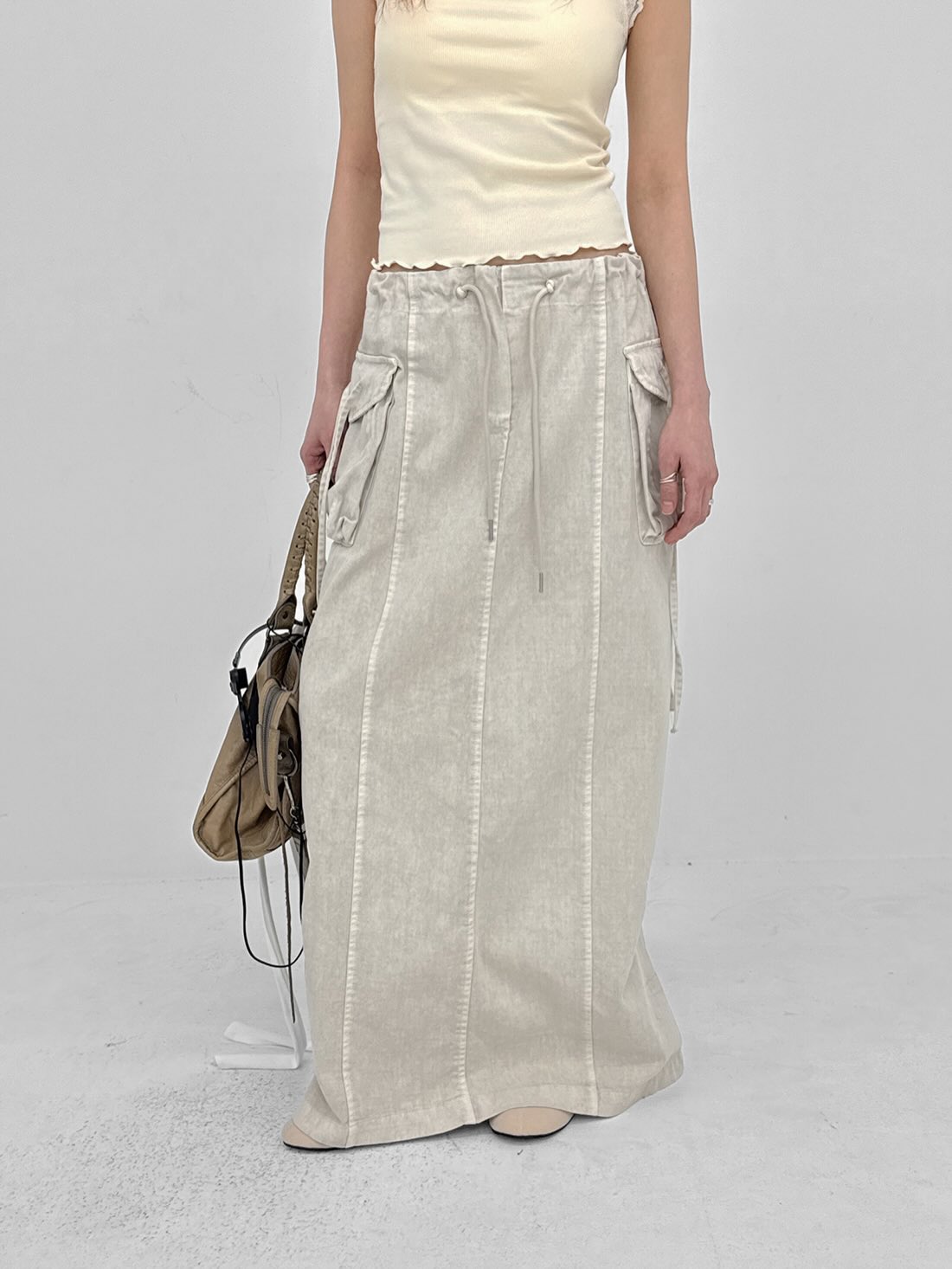 rope pigment strap skirt