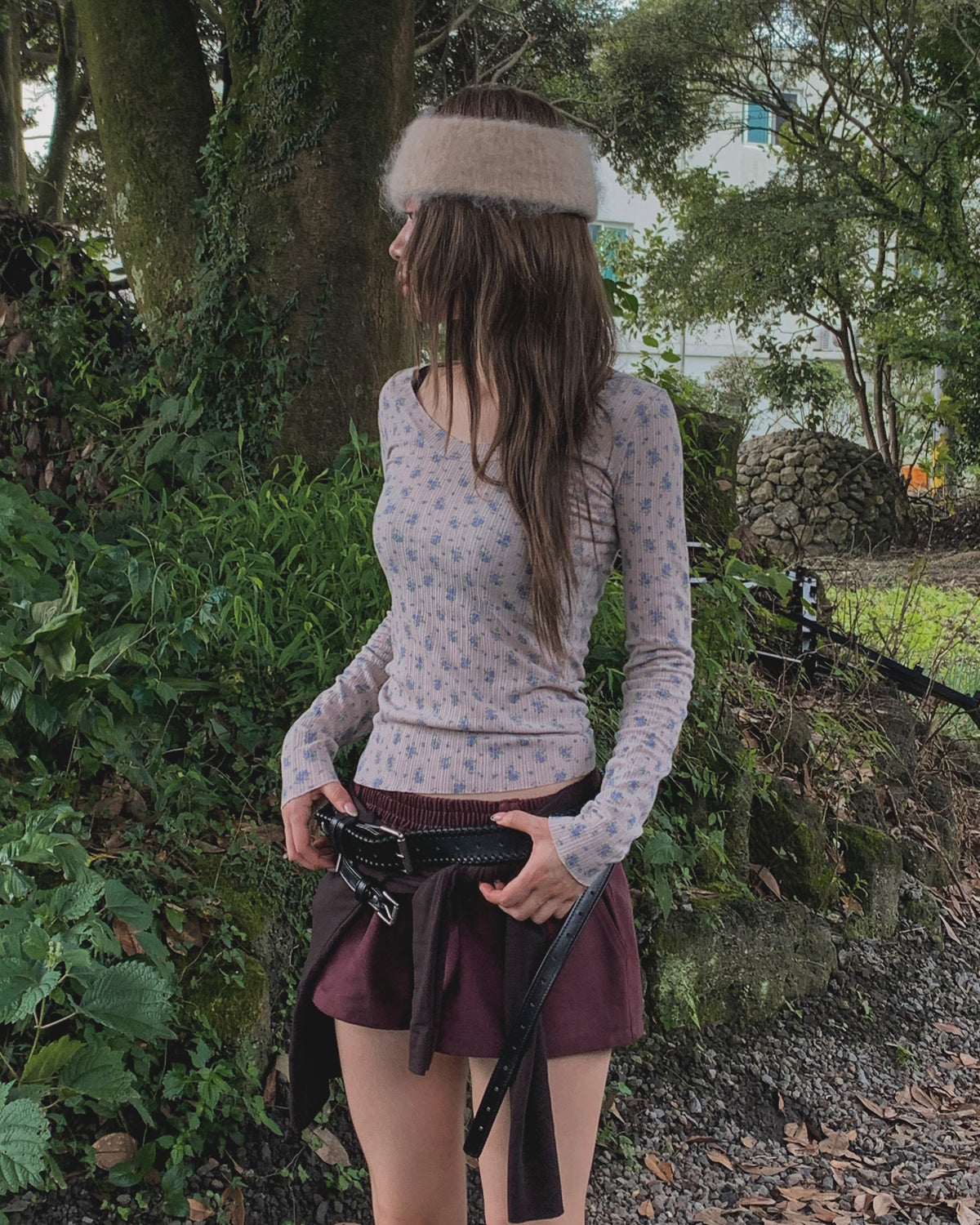 floral ribbed longsleeves