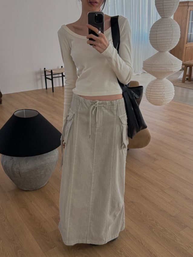 rope pigment strap skirt