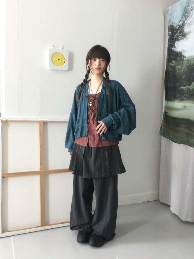 puff sleeves cardigan