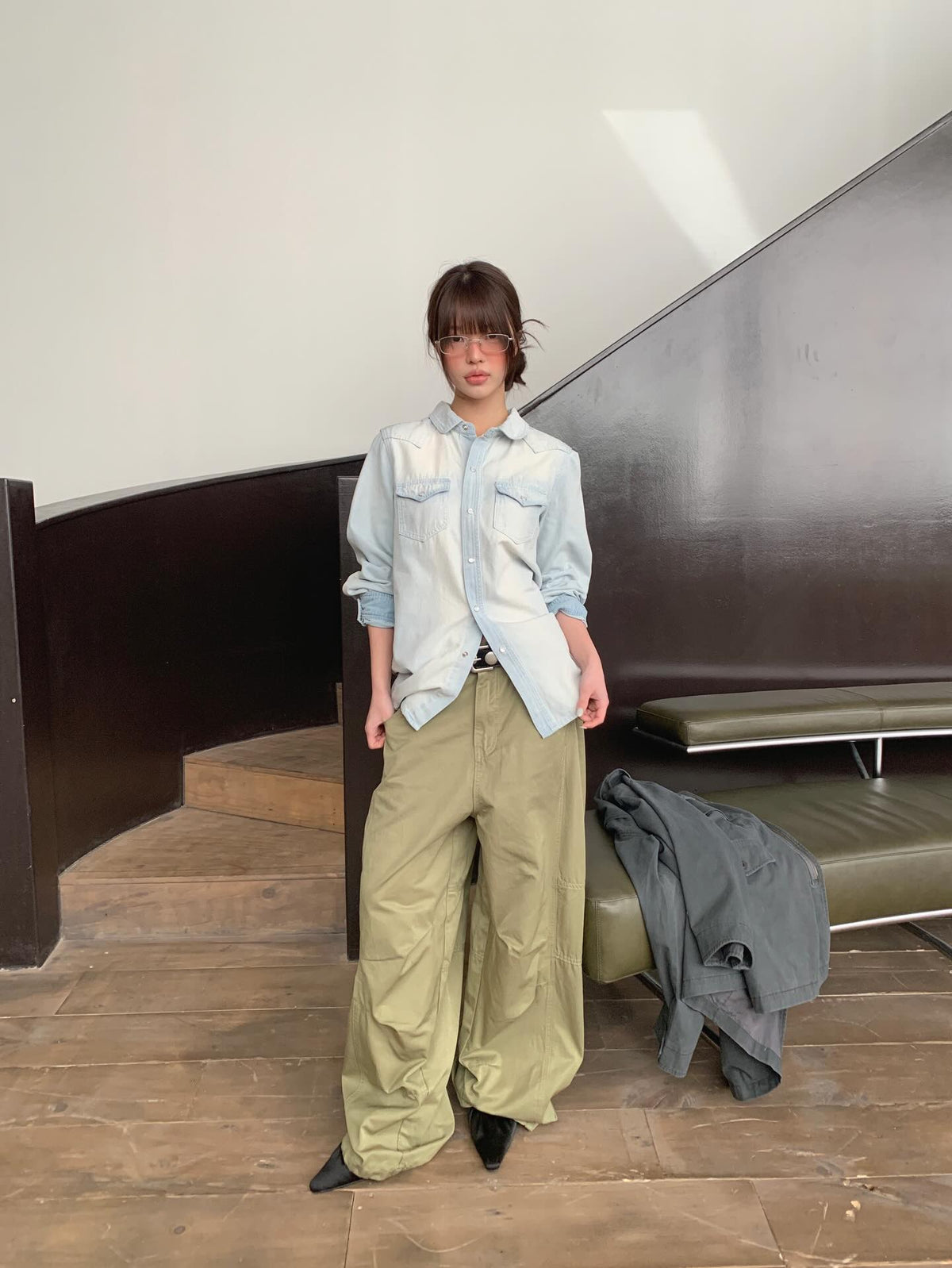 western denim shirt