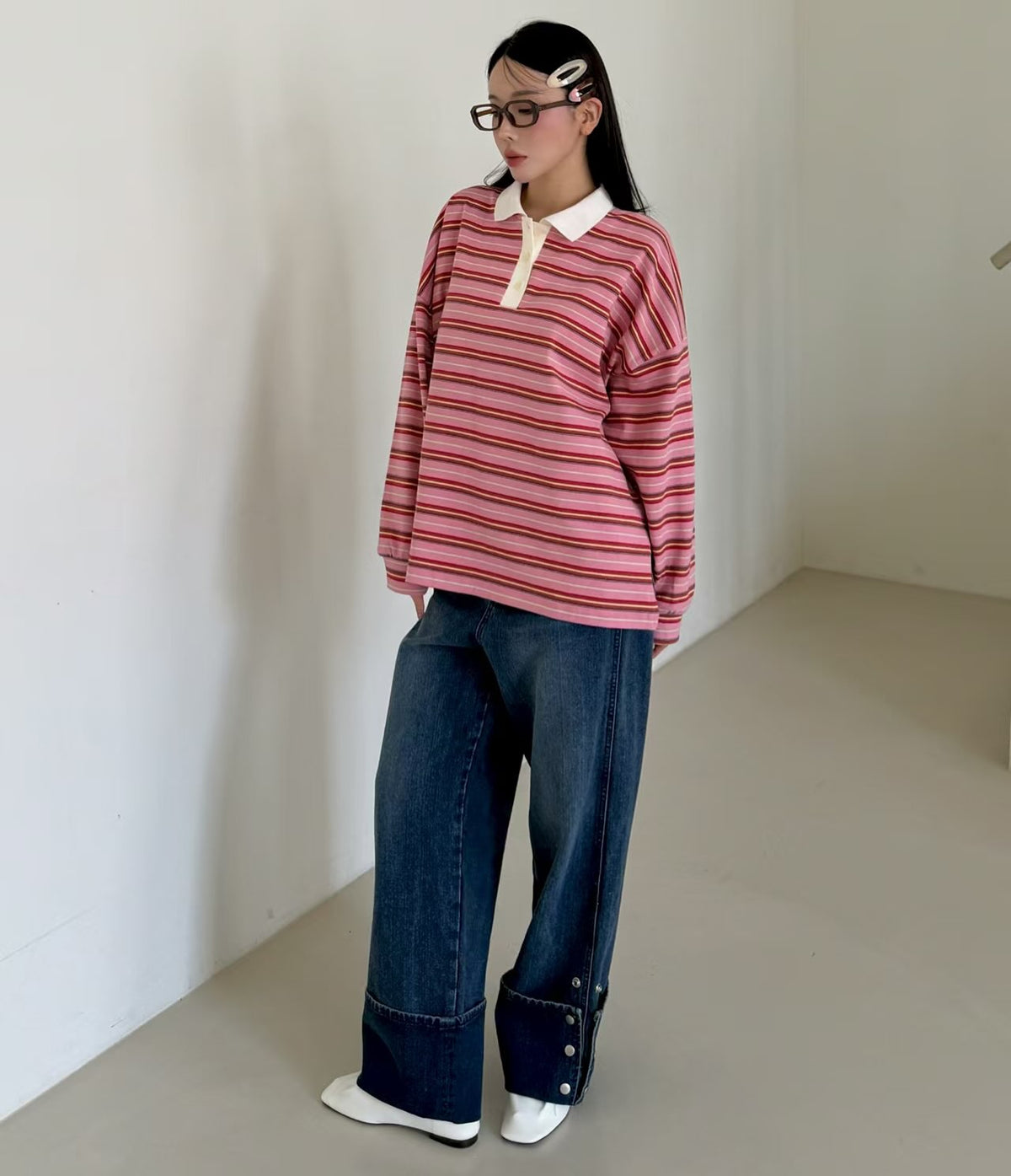 button roll up denim