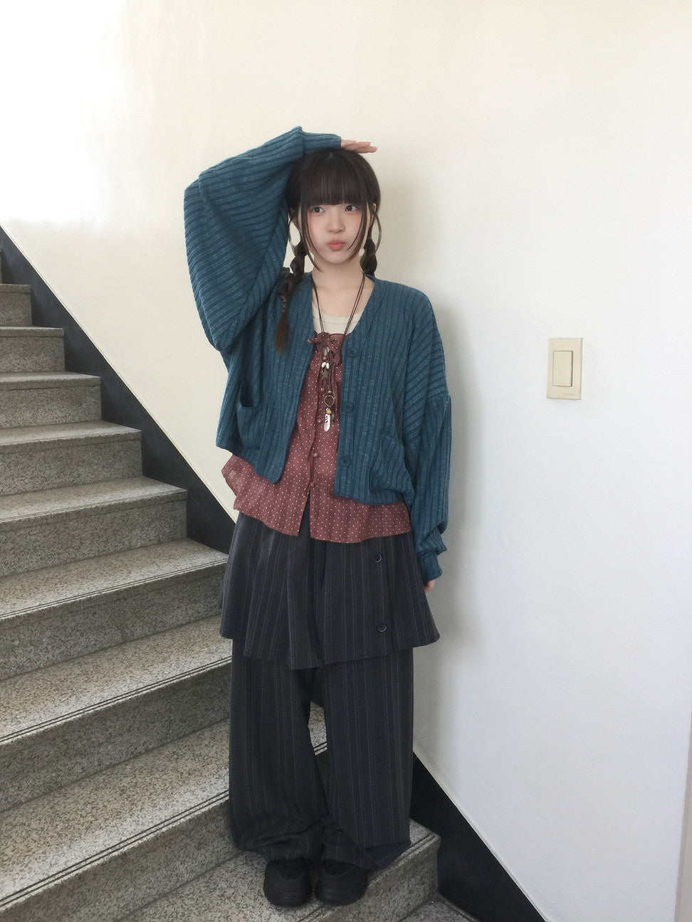 puff sleeves cardigan