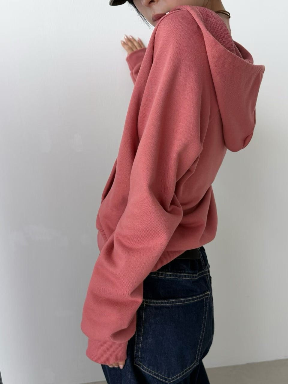 ronny embroidered v-neck hoodie