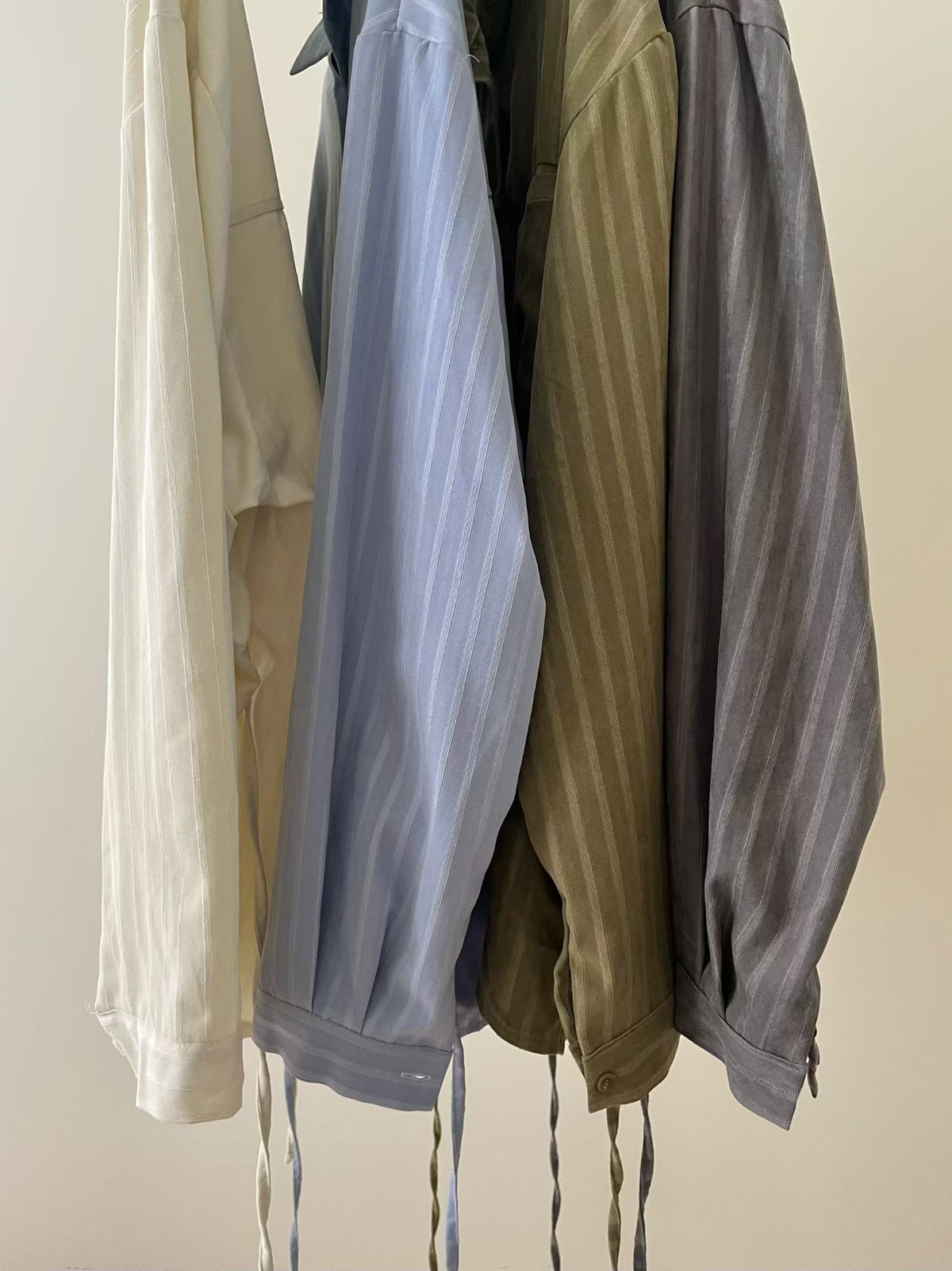 stripe two-way shirt