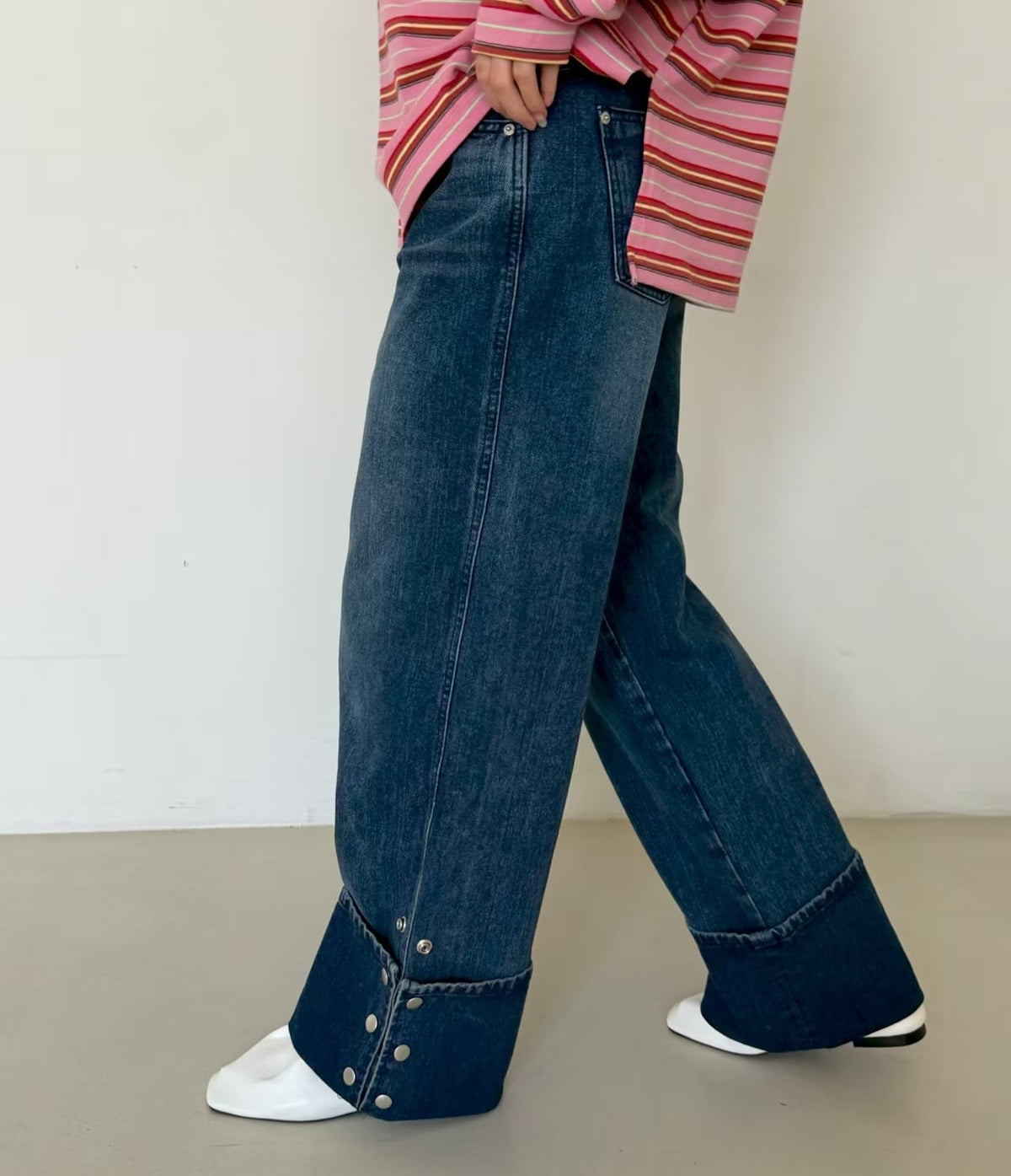 button roll up denim