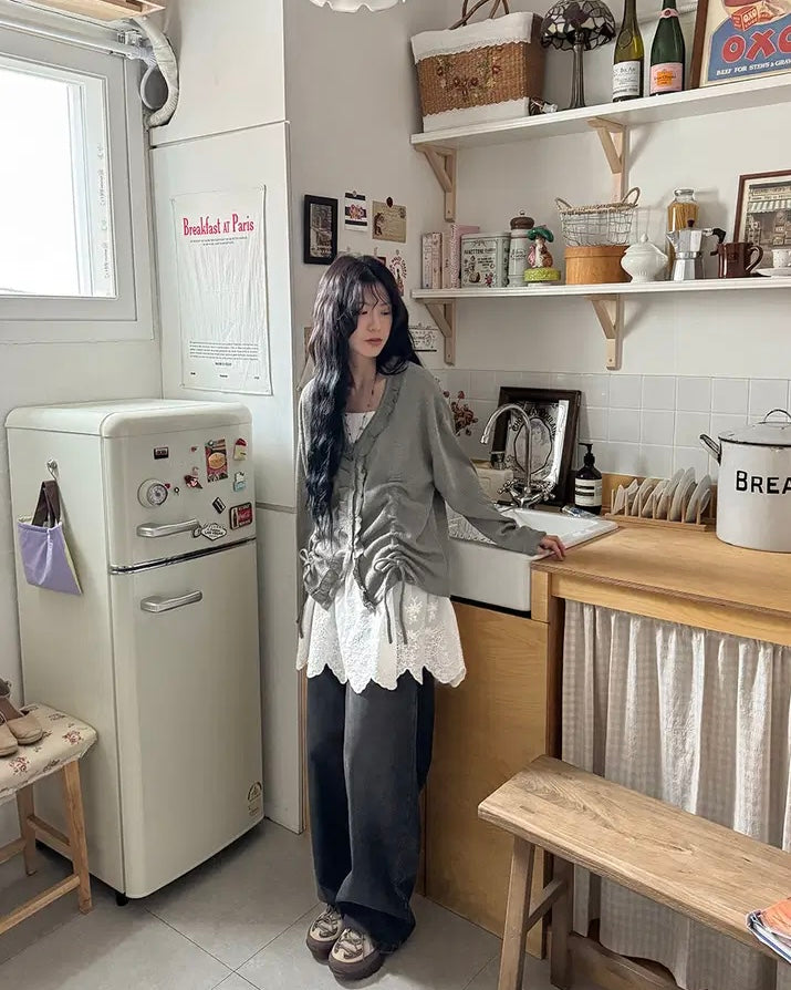 rufus ruffle cardigan
