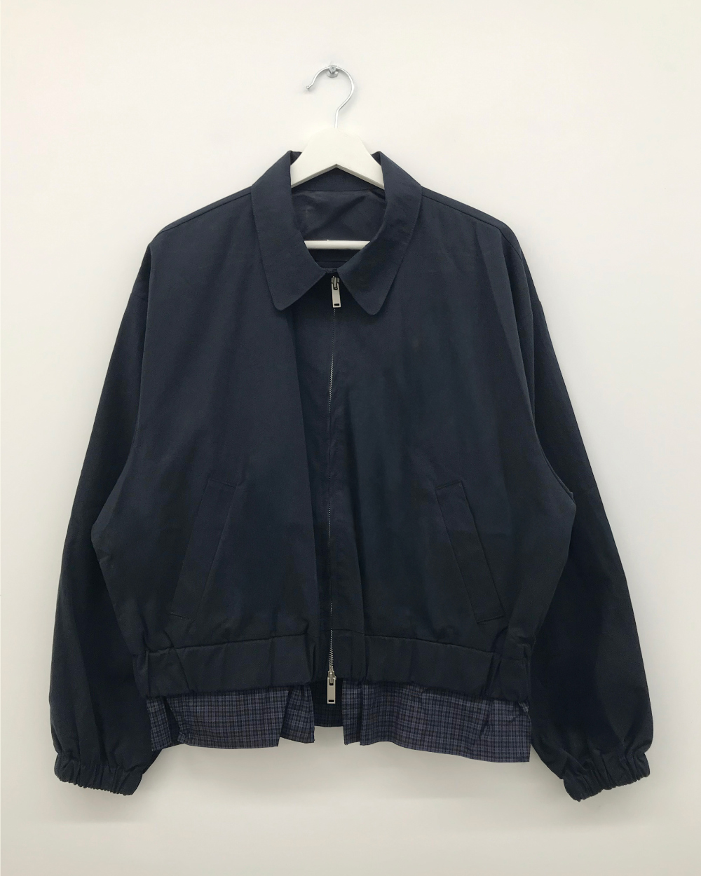 petite check frill blouson