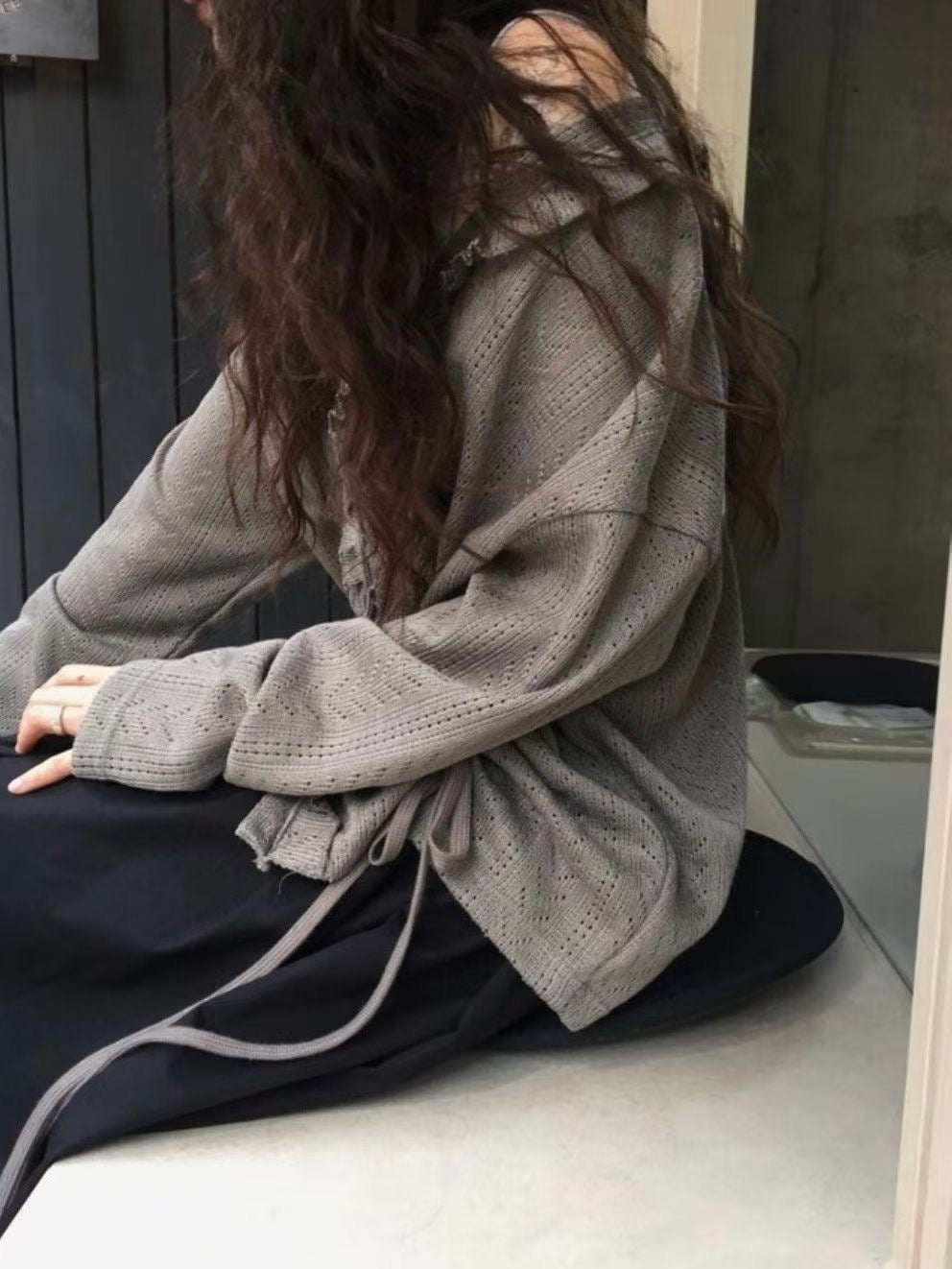 rufus ruffle cardigan