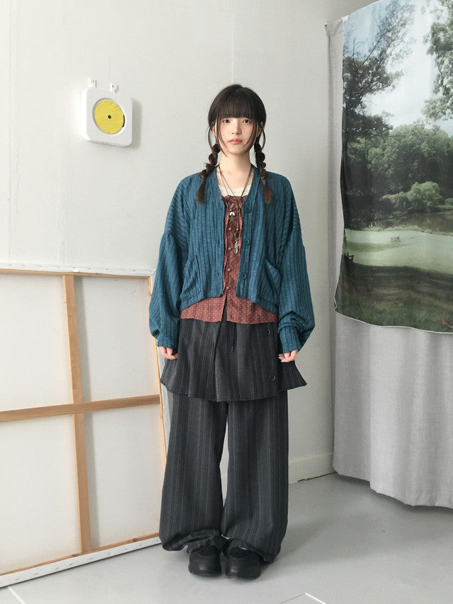 puff sleeves cardigan