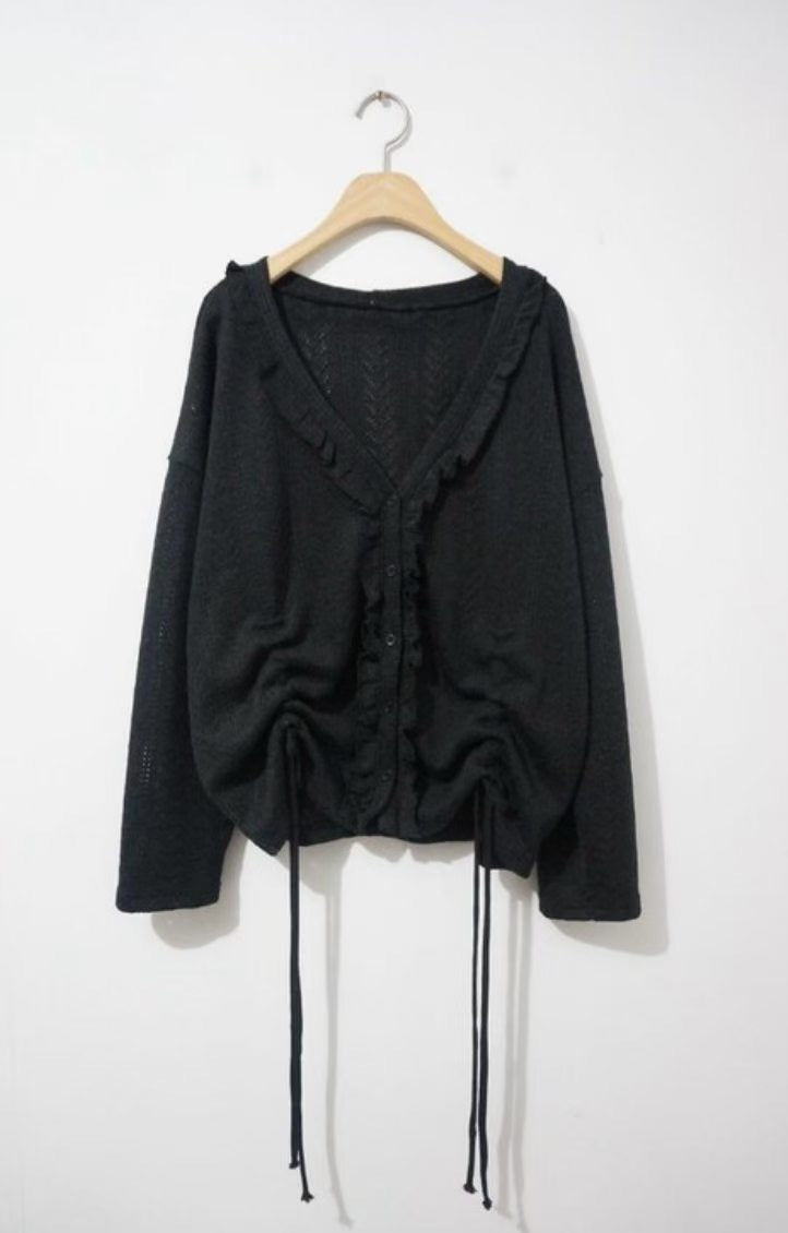 rufus ruffle cardigan