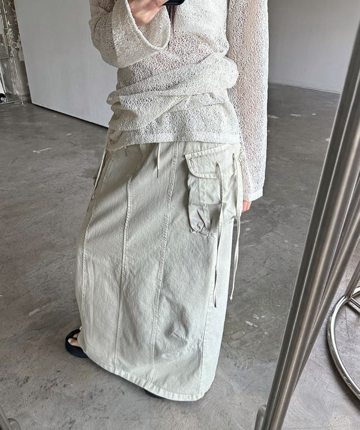 rope pigment strap skirt