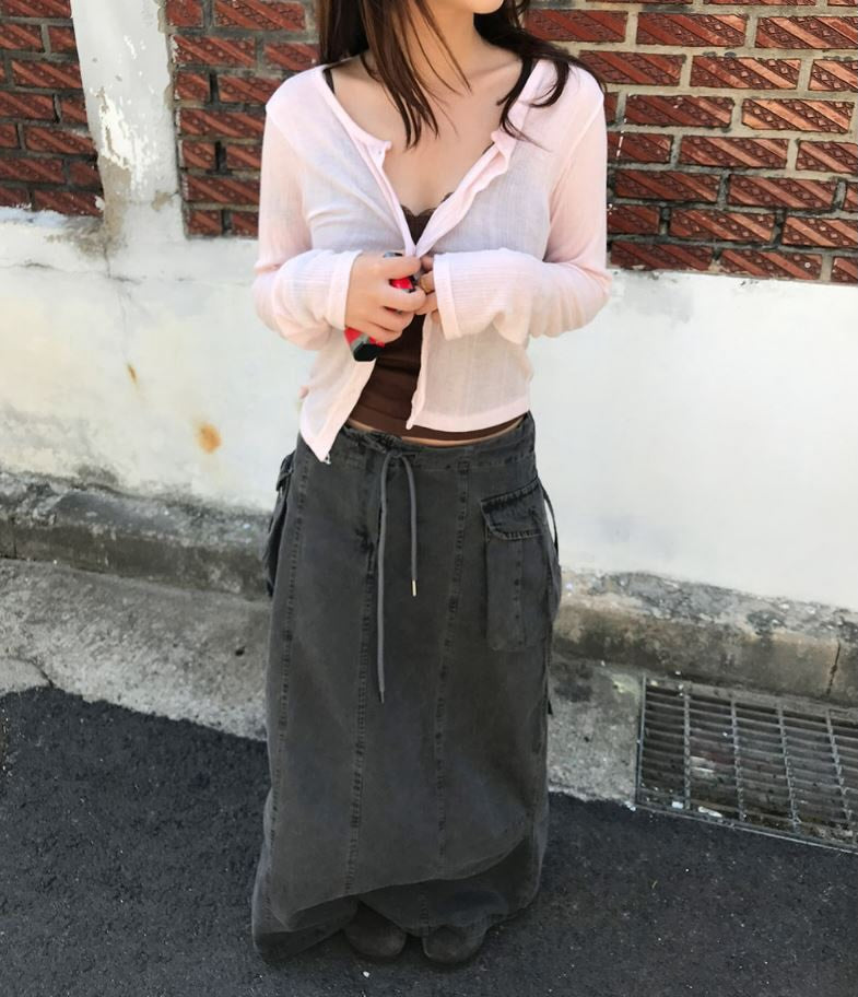 rope pigment strap skirt