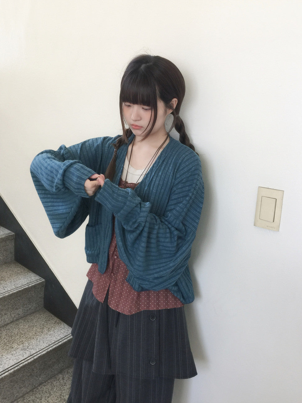 puff sleeves cardigan
