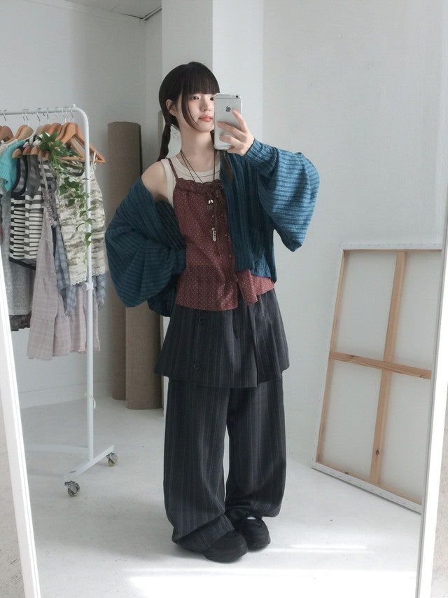 puff sleeves cardigan