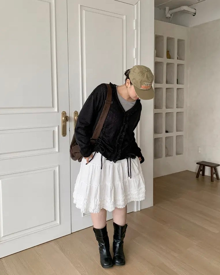 rufus ruffle cardigan