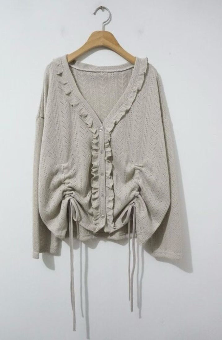 rufus ruffle cardigan
