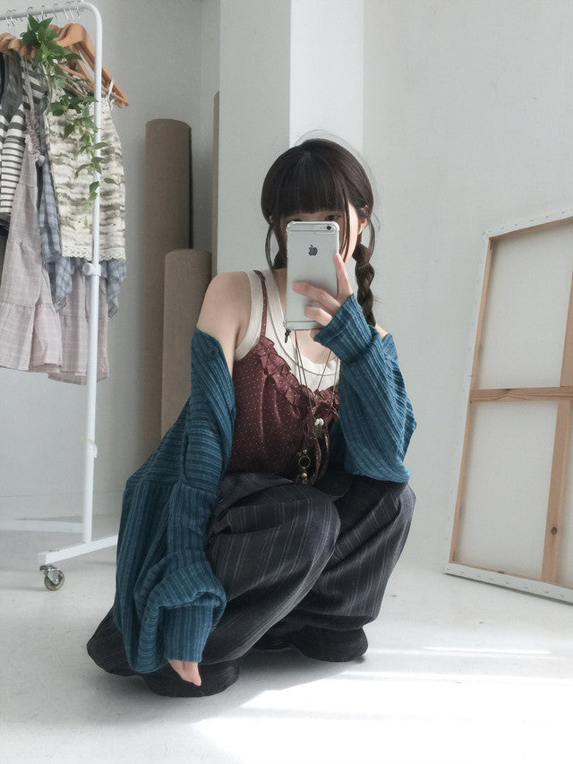 puff sleeves cardigan