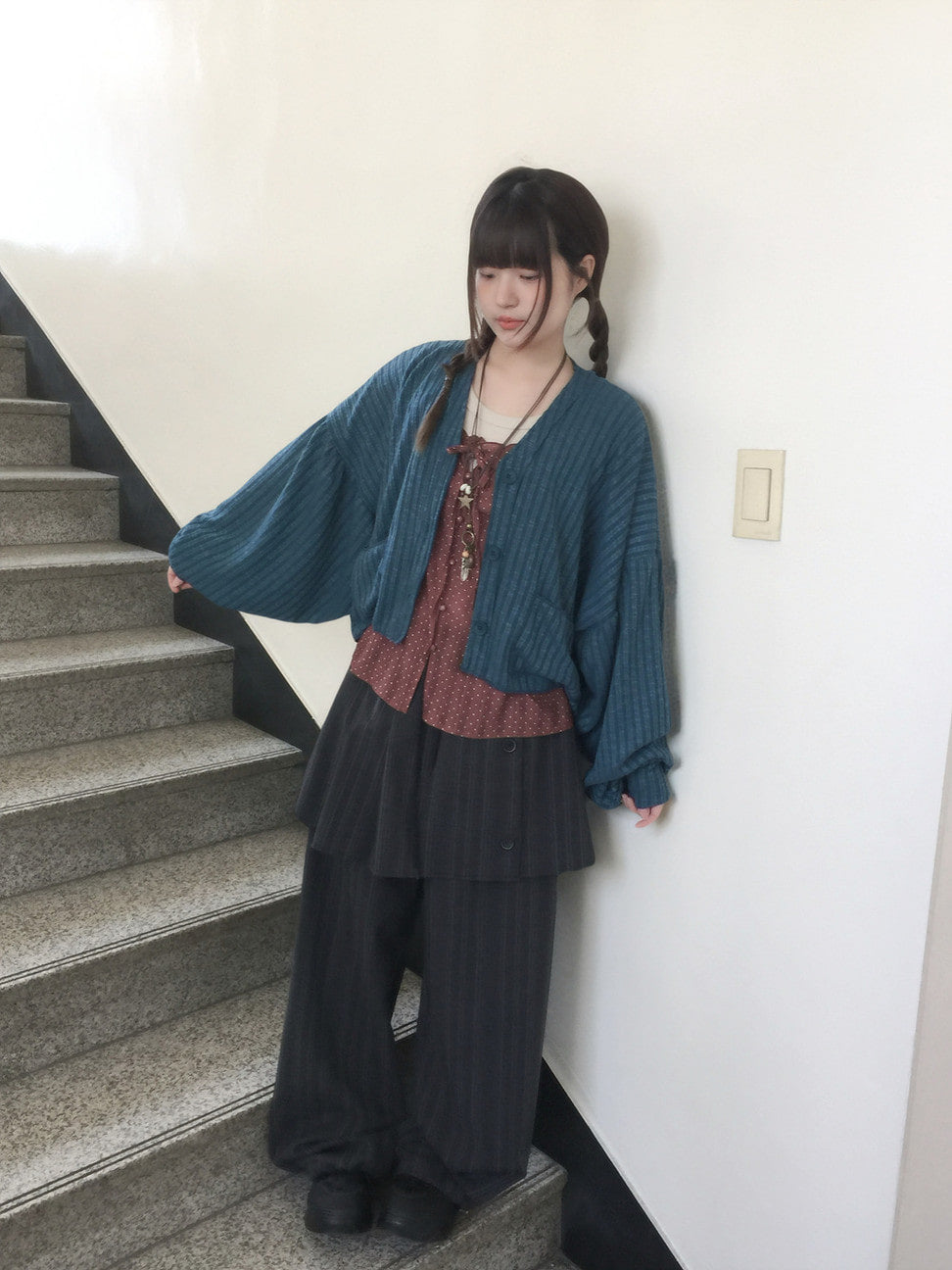 puff sleeves cardigan