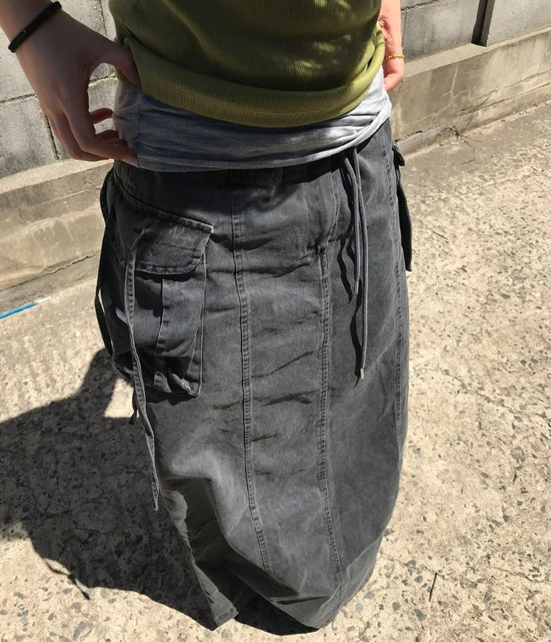 rope pigment strap skirt