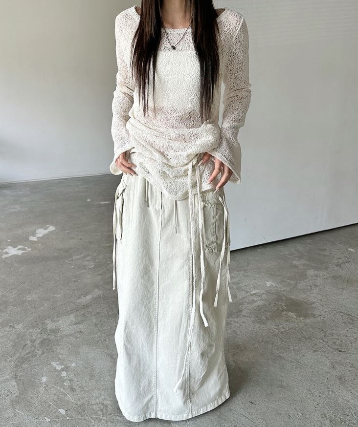 rope pigment strap skirt