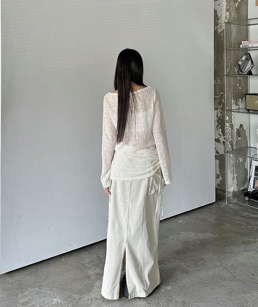 rope pigment strap skirt