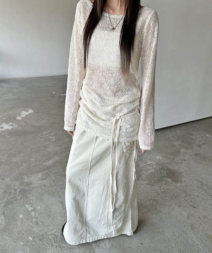 rope pigment strap skirt
