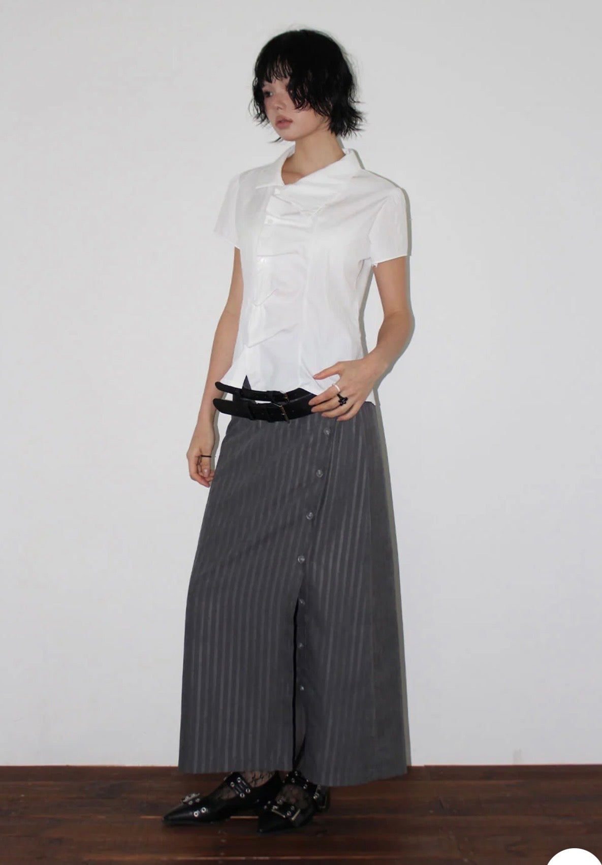stel button skirt