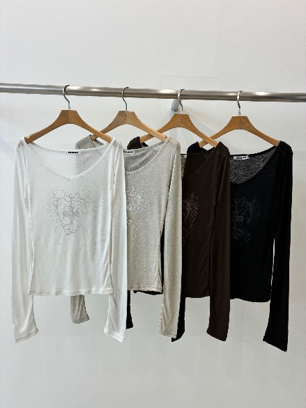 angel v-neck longsleeve