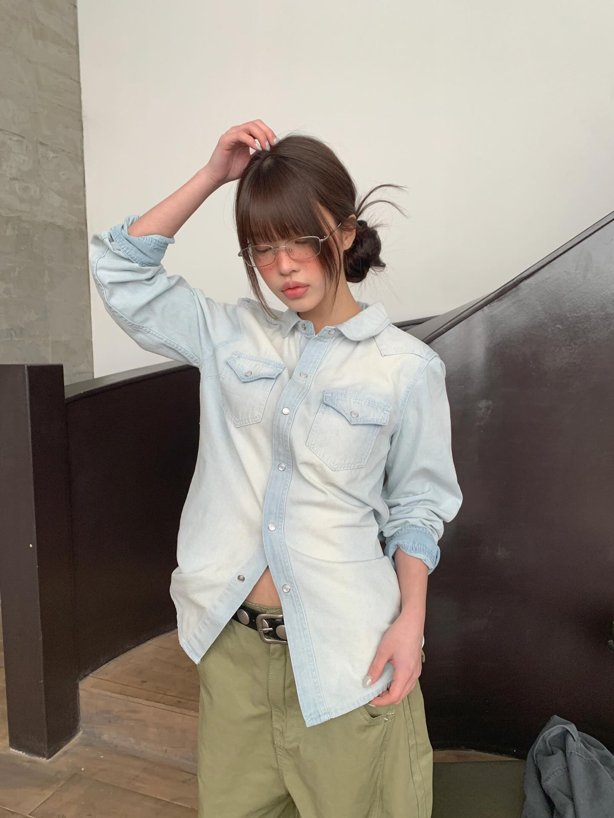 western denim shirt