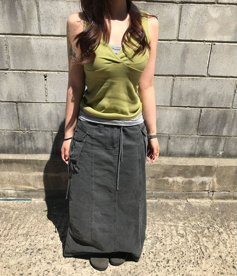 rope pigment strap skirt