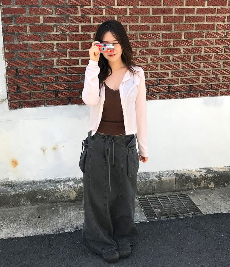 rope pigment strap skirt