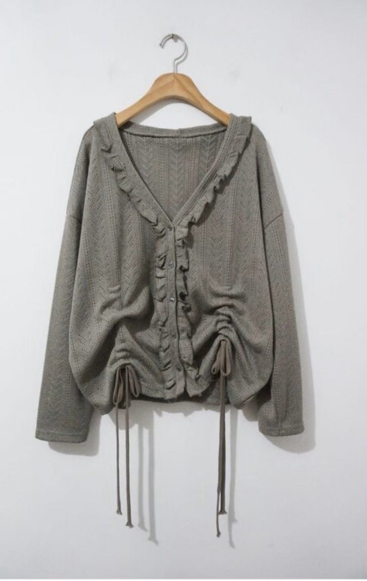 rufus ruffle cardigan