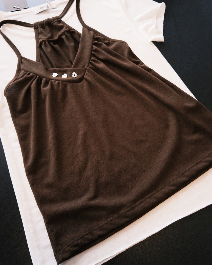 heart button camisole