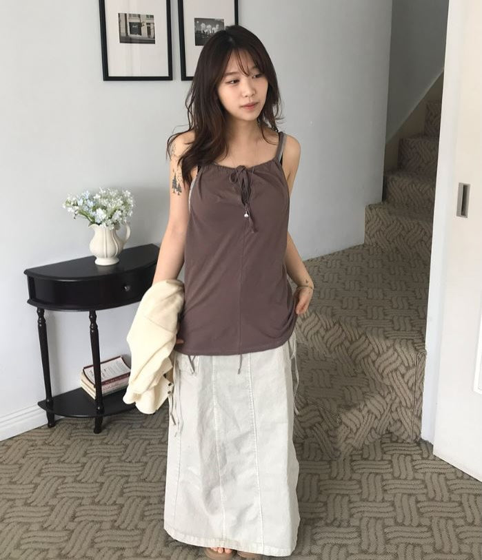 rope pigment strap skirt
