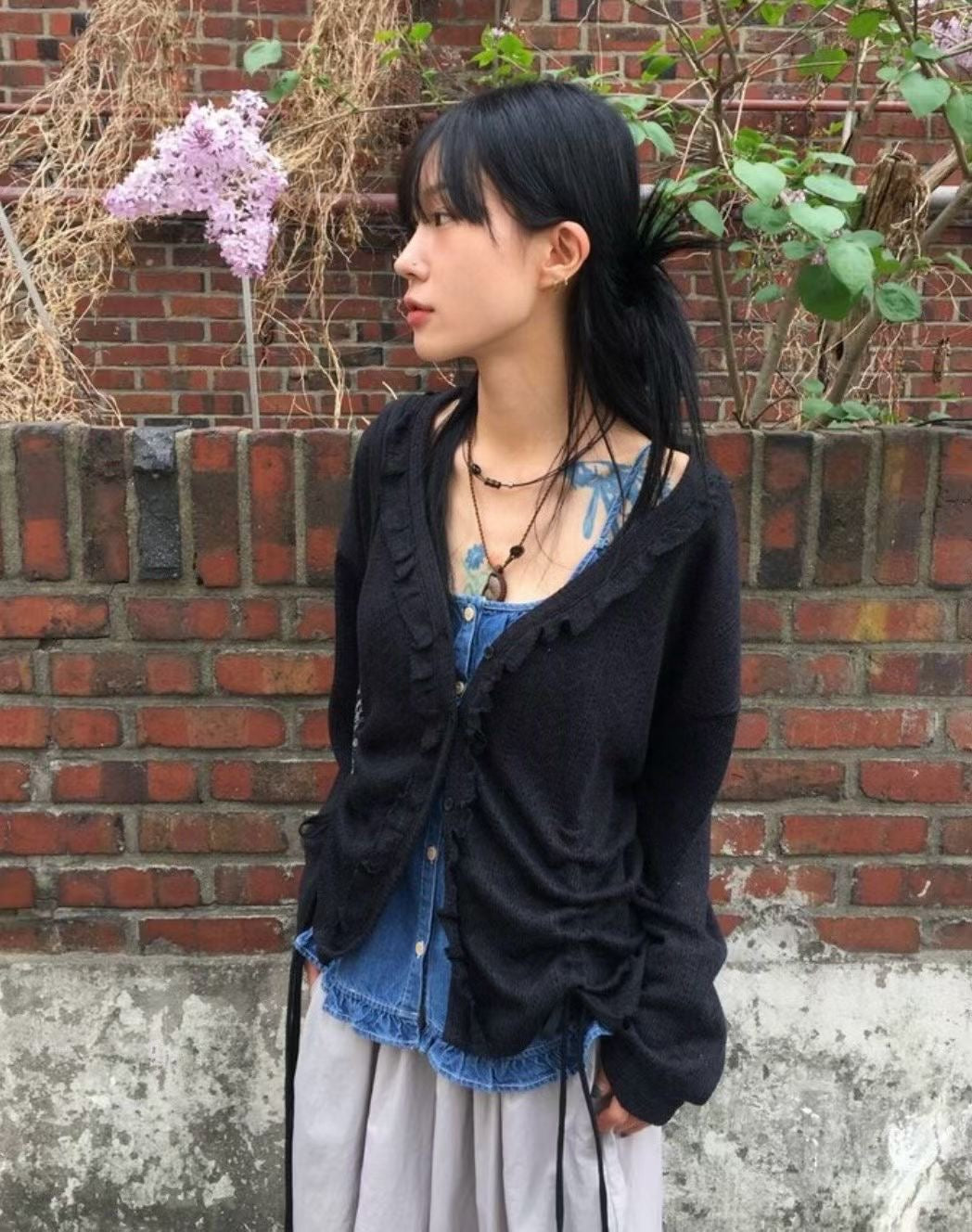 rufus ruffle cardigan
