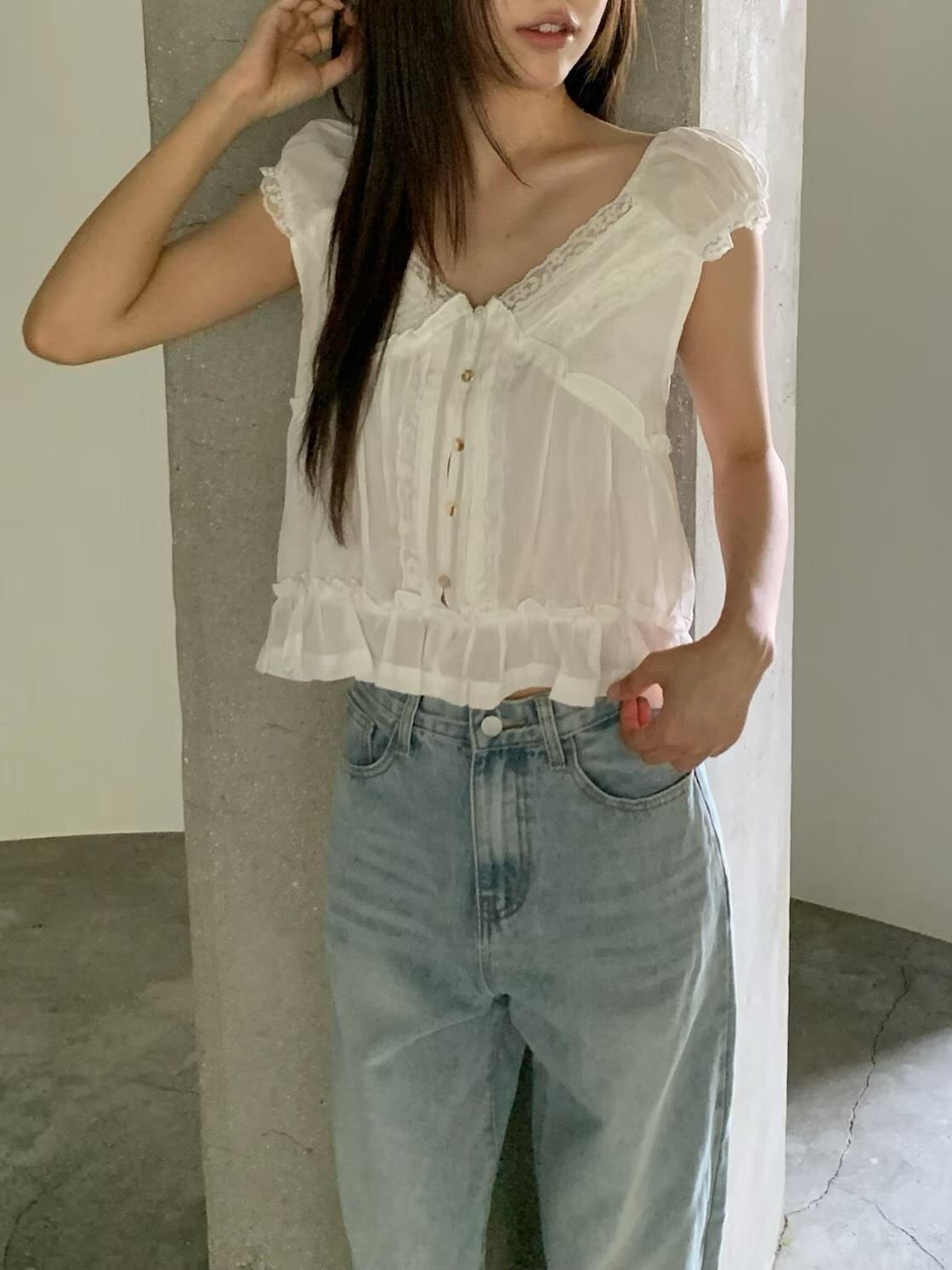 adonis lace blouse