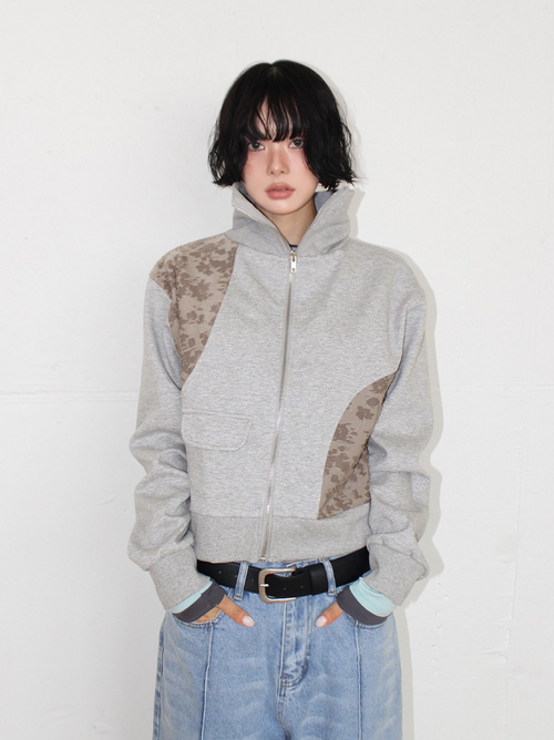 burning lace sweat jacket