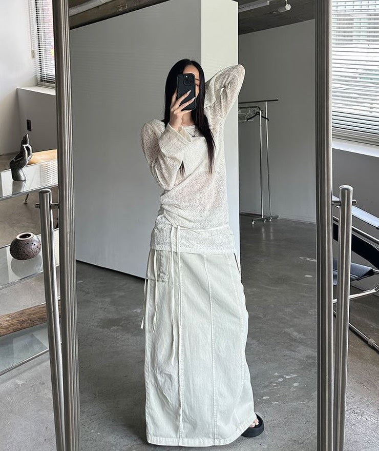 rope pigment strap skirt