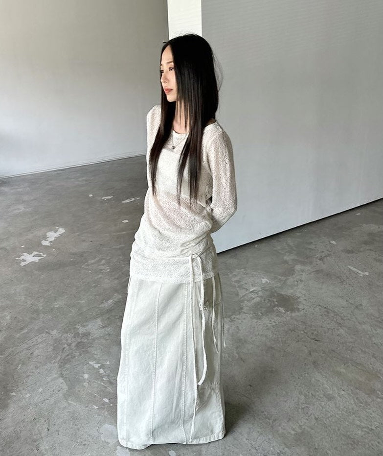 rope pigment strap skirt