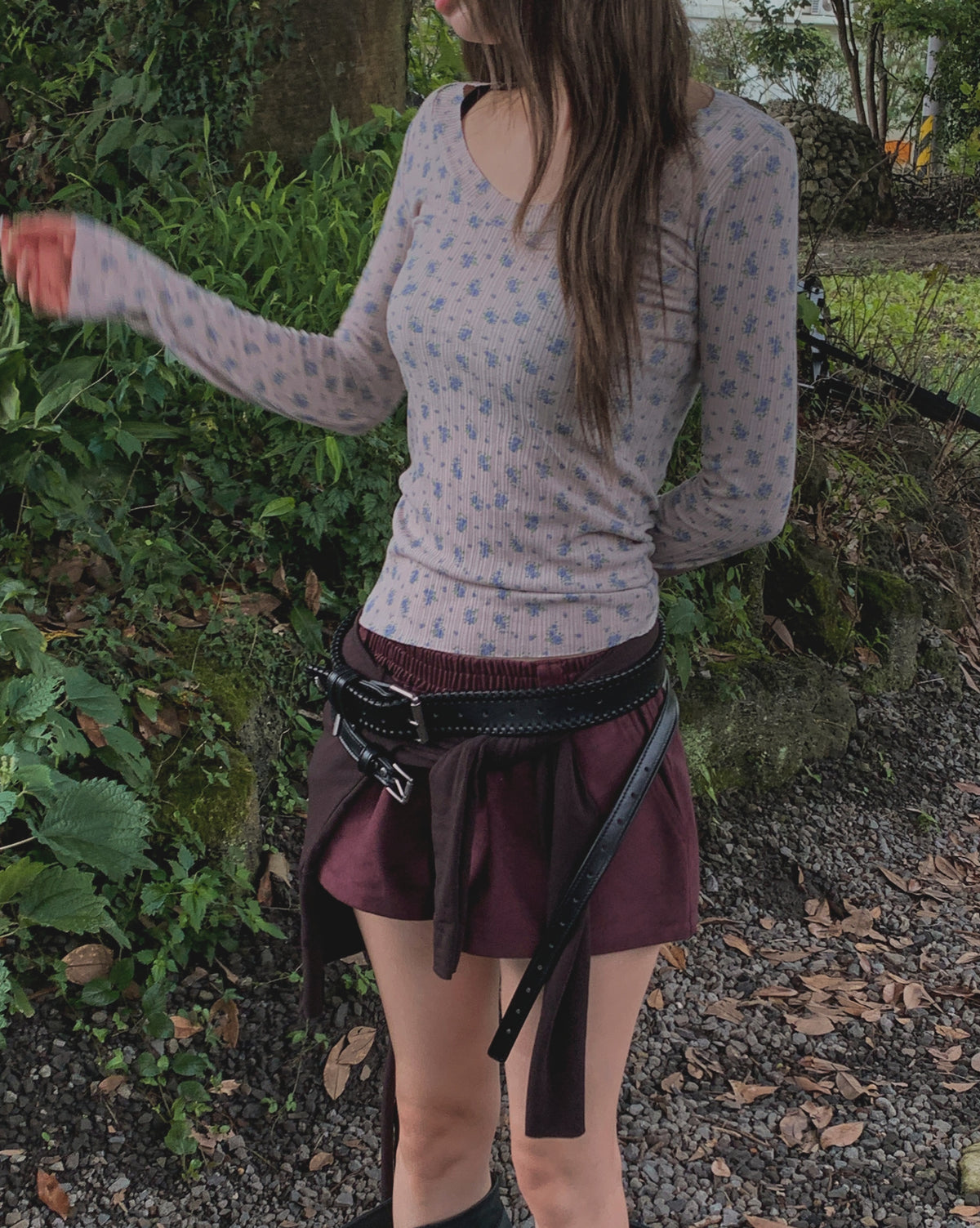 floral ribbed longsleeves