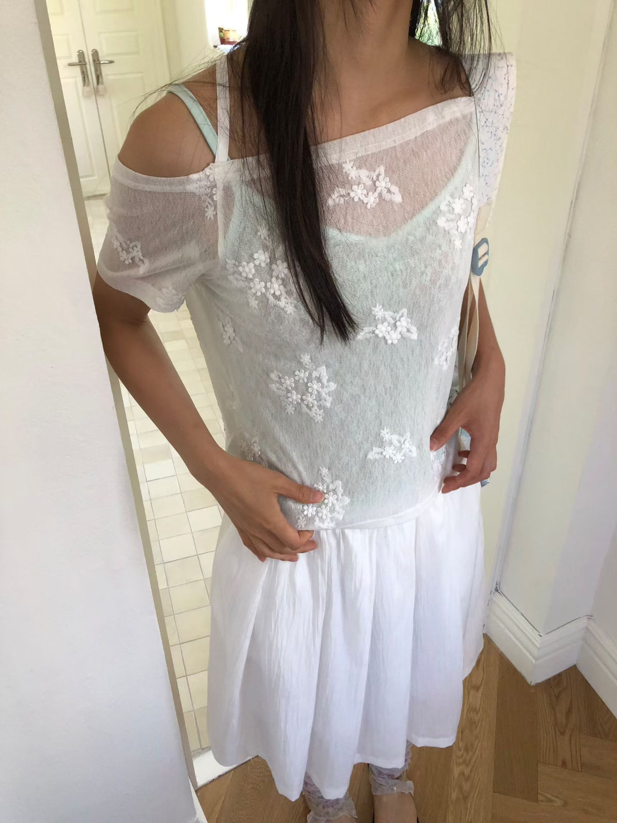 bella embroidery knit