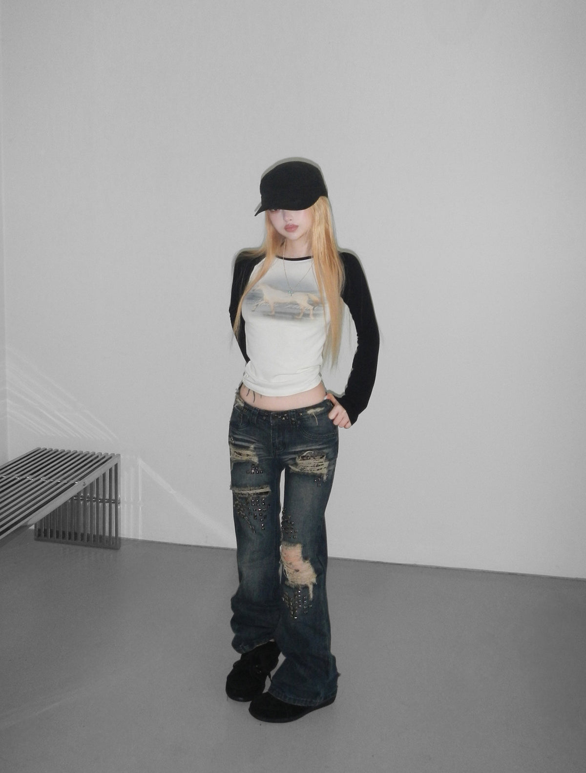 horse raglan t-shirt